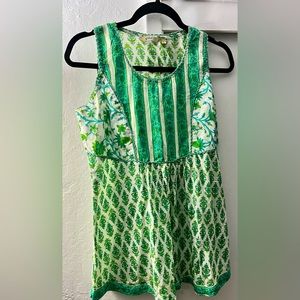 Vintage Vibes colorful sleeveless top 100% cotton